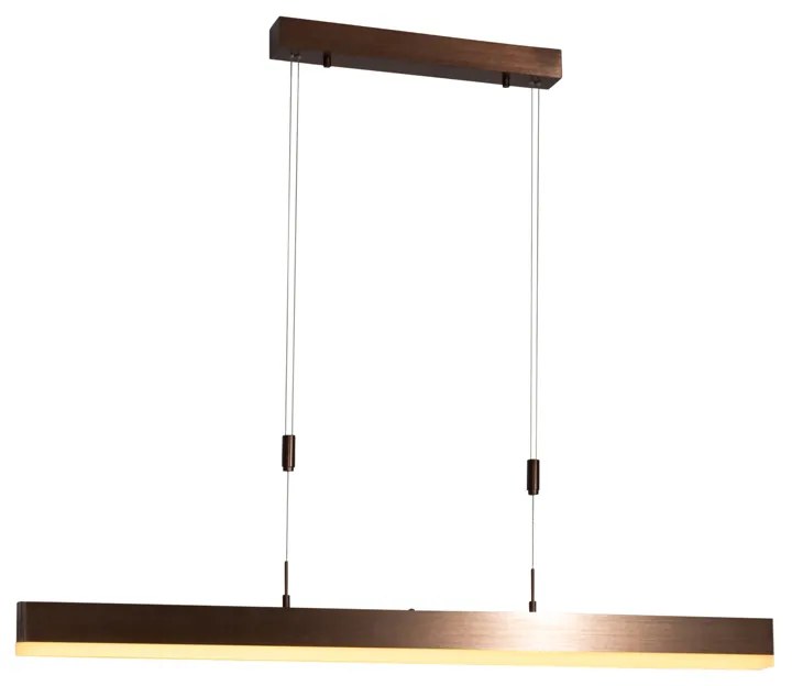 Lampă pendant reglabilă bronz închis 150 cm cu LED-uri reglabile - Lamba