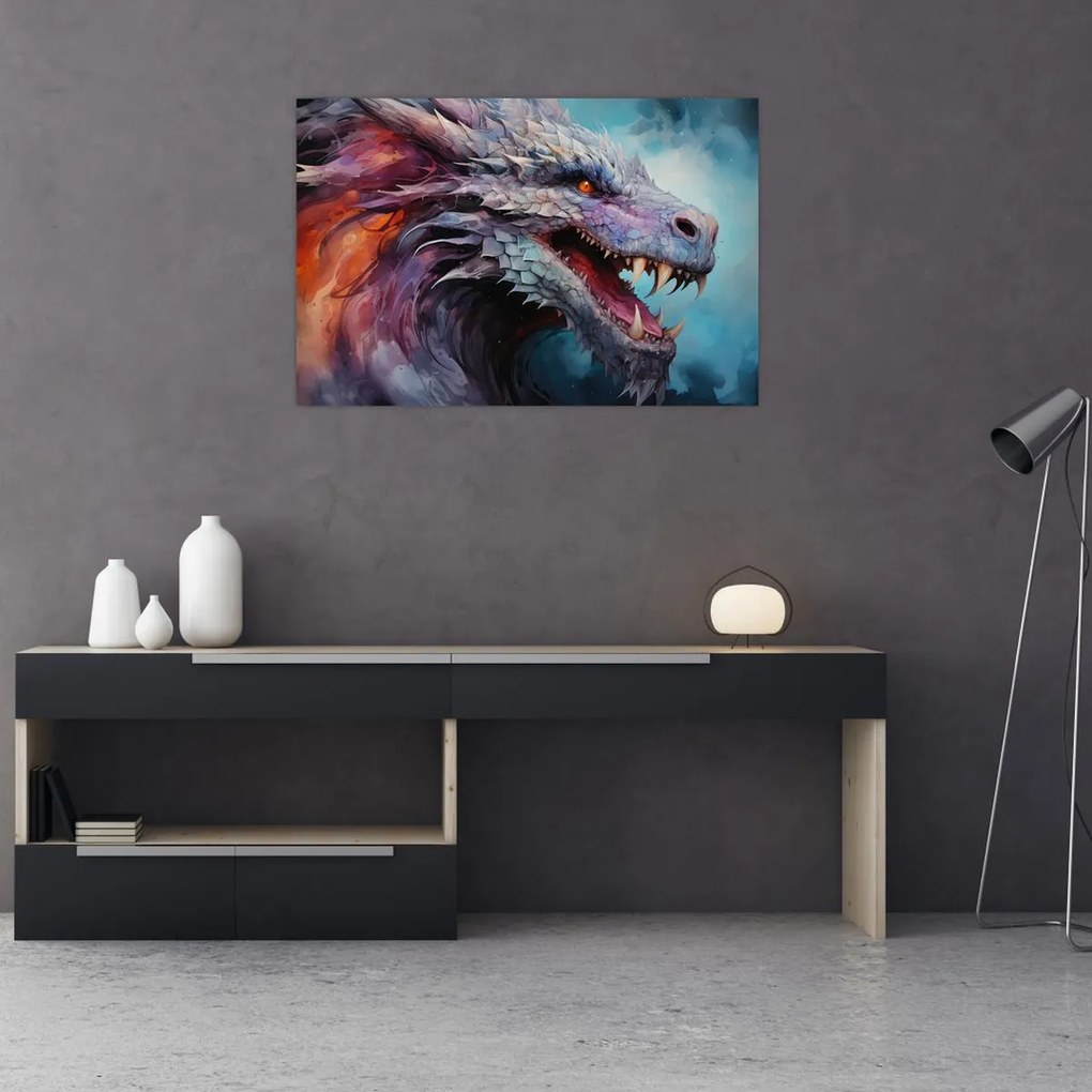 Tablou - Ilustrație a unui dragon (90x60 cm)