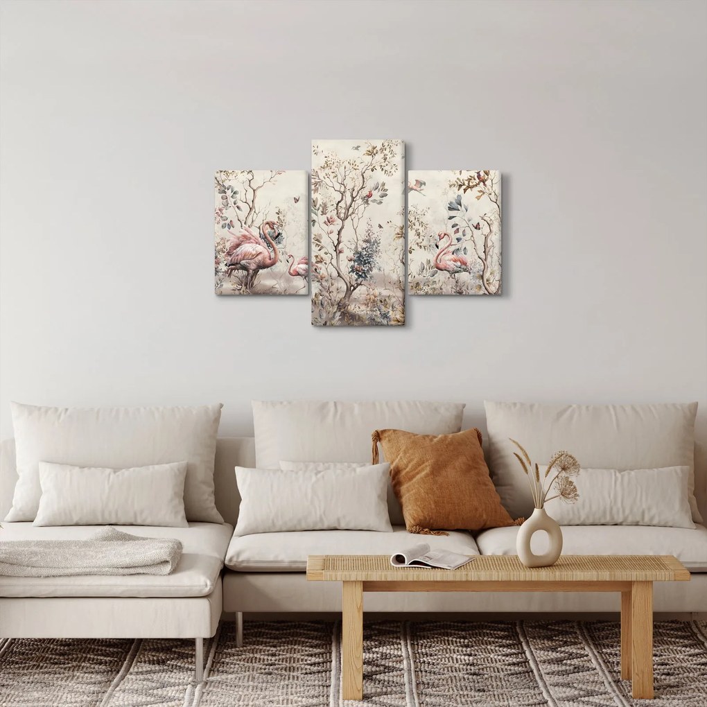 Tablou - Desen de flamingo (90x60 cm)