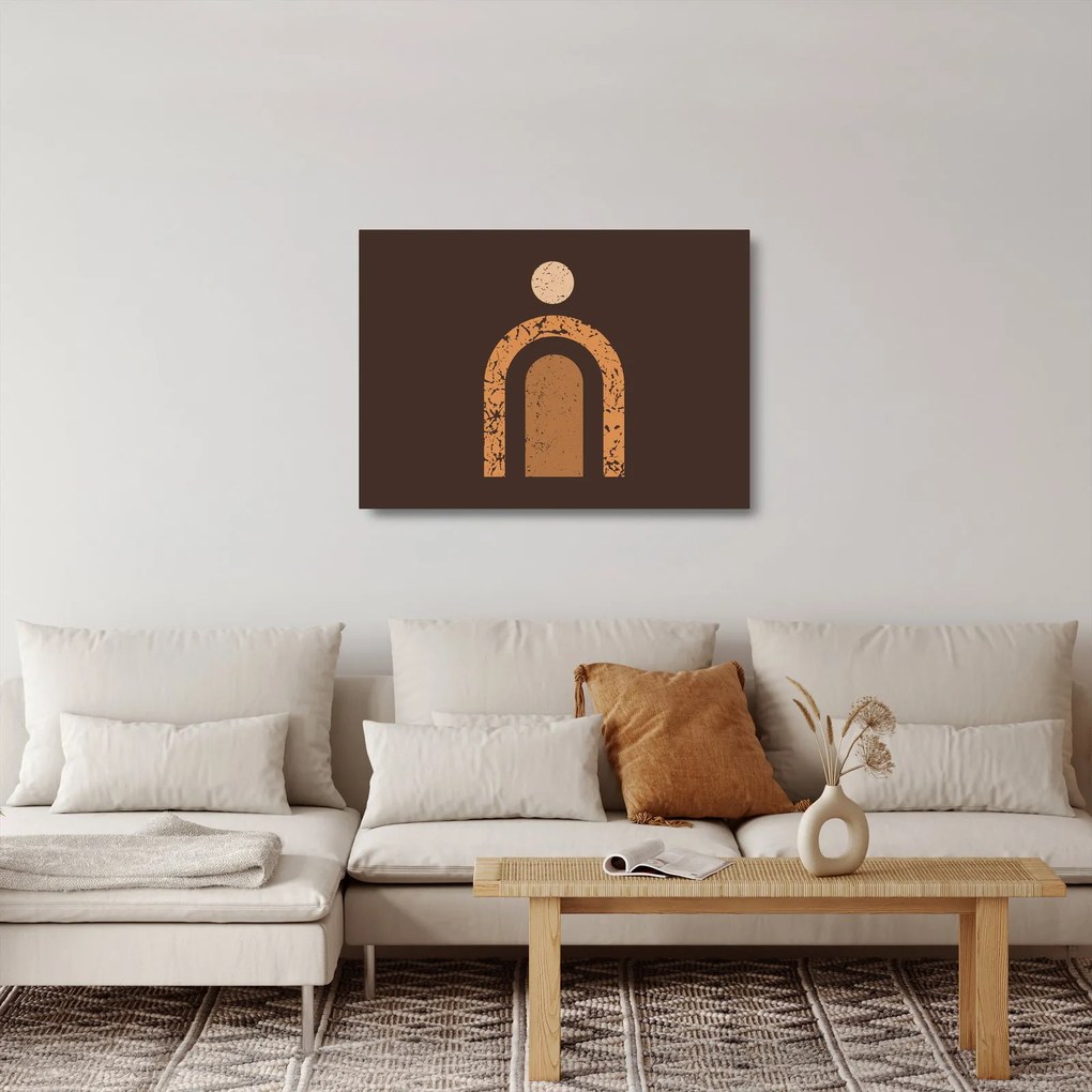 Tablou pe sticlă - Arce portocalii N⁰3 (70x50 cm)