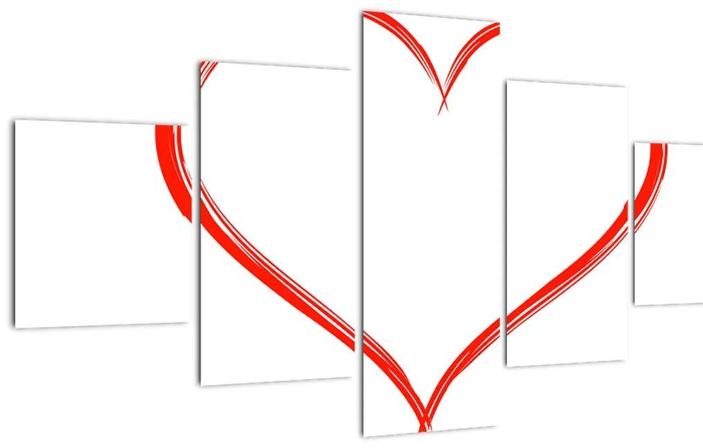 Tablou cu inima (125x70 cm), în 40 de alte dimensiuni noi