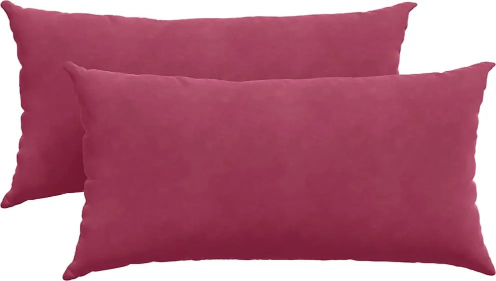 vidaXL Perne pentru canapea 2 pcs Roșu Vin 80 x 40 cm