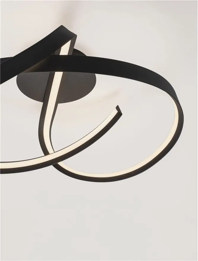 Lustra aplicata LED CCT OLIA aluminiu negru