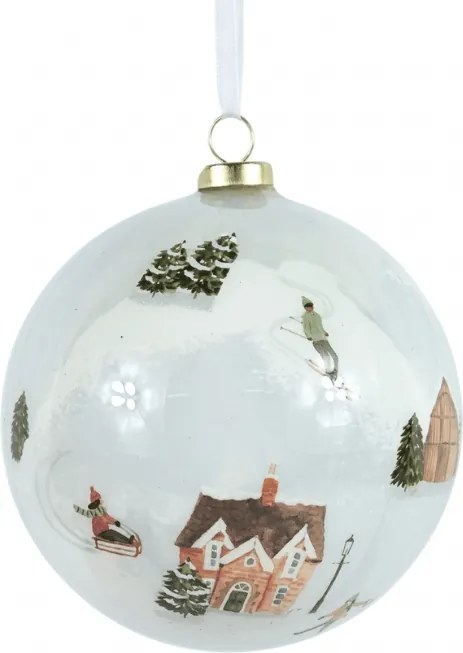 Decoratiune de Craciun WINTERLY 8 cm, alba