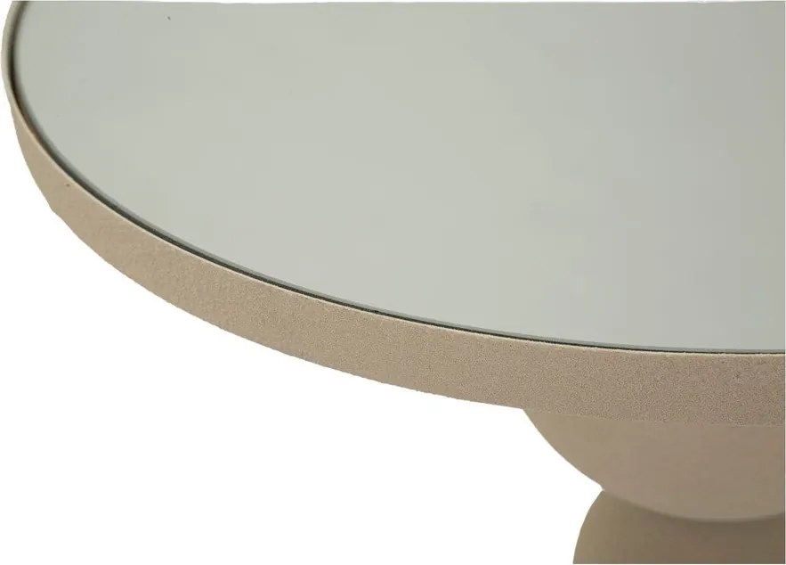 Măsuță auxiliară rotundă cu blat din sticlă ø 40,5 cm Dune – Mauro Ferretti