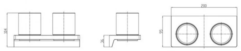 Suport de pahare Mamba dublu