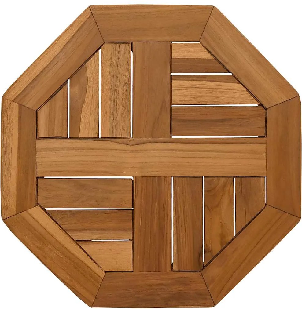 vidaXL Blat de masă, 40x40x2,5 cm, octogonal, lemn masiv de tec