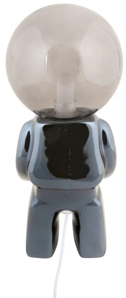 Veioză gri LED cu intensitate reglabilă cu abajur din sticlă (înălțime 27 cm) Ross – Leitmotiv