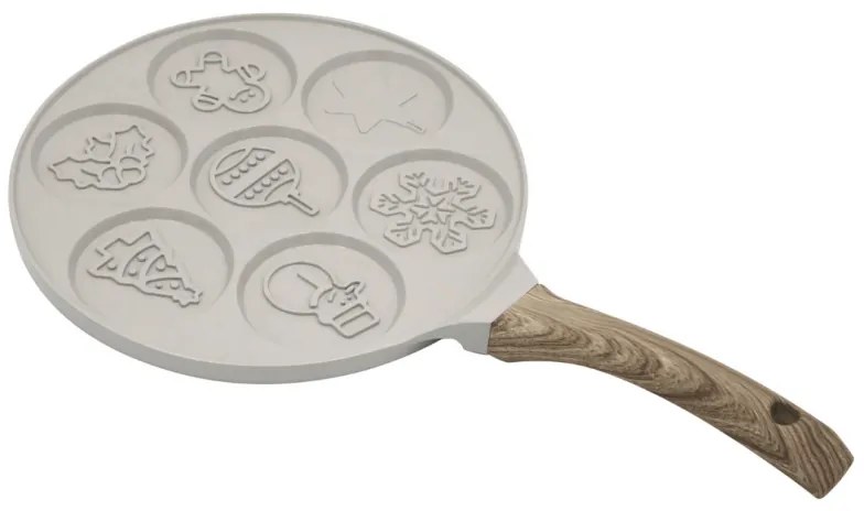 Plită pentru clătite Klausberg KB 7970, 26,5 cm, 7 compartimente, Acoperire antiaderentă, Inducție, Bej