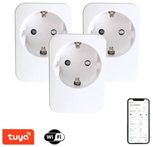 Immax NEO 07761C - Set de 3 prize inteligente NEO LITE 3680W/230V/16A Wi‑Fi Tuya SCHUKO