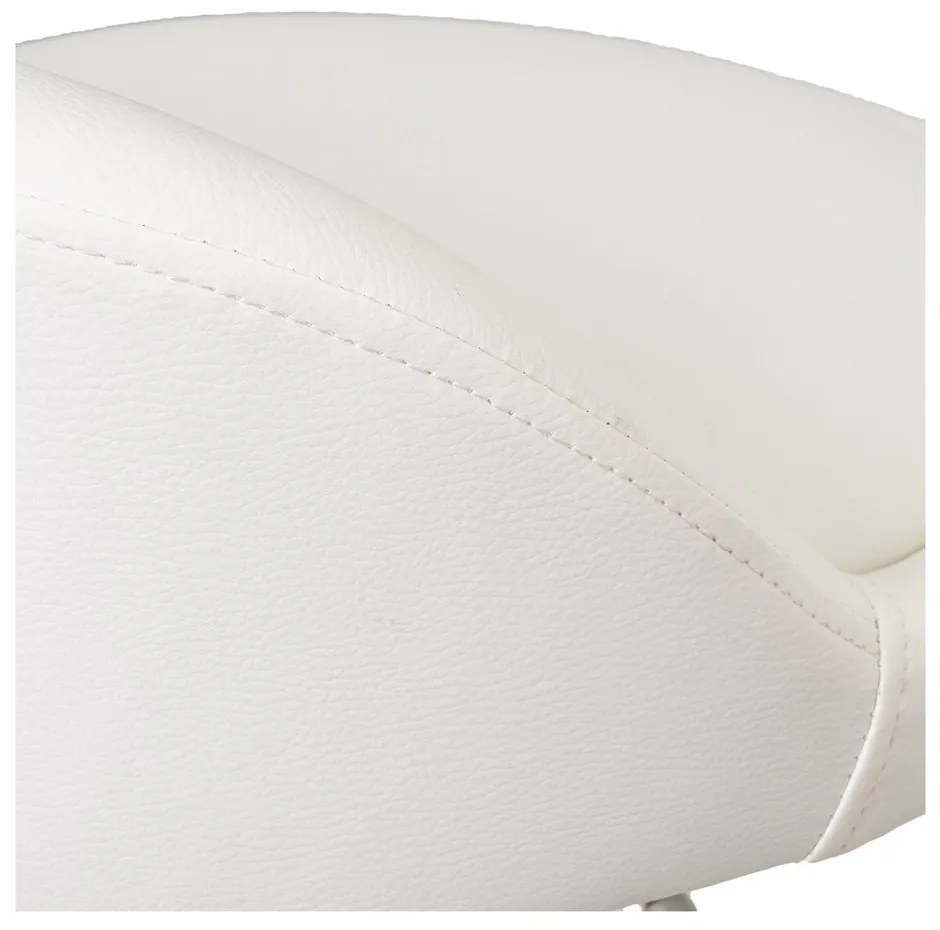 Scaune de bar albe cu înălțime ajustabilă 2 buc. din imitație de piele (înălțime șezut 72 cm) – Casa Selección