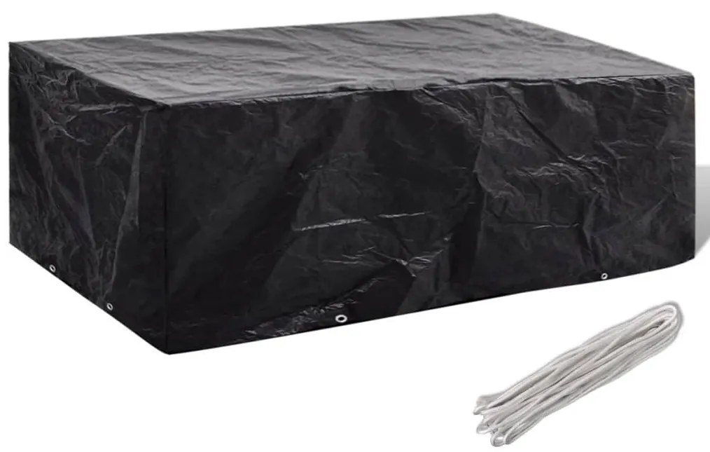 vidaXL Husă mobilier grădină, 8 ocheți, 200x160x70 cm