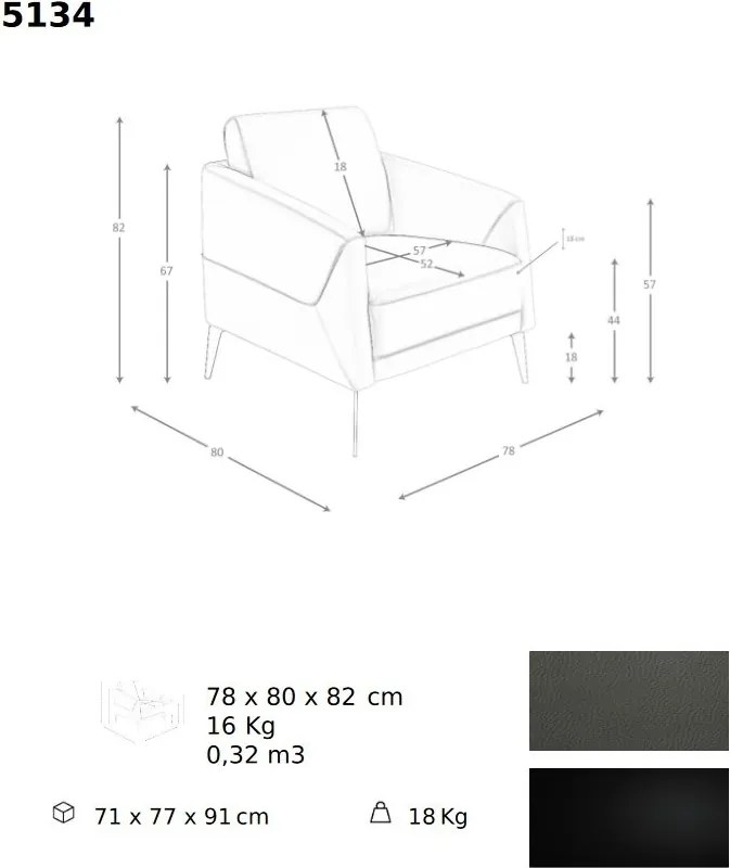 Fotoliu elegant design italian Ardath