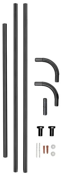 WENKO 23565100 - Bară 2 x 2 cm, neagră