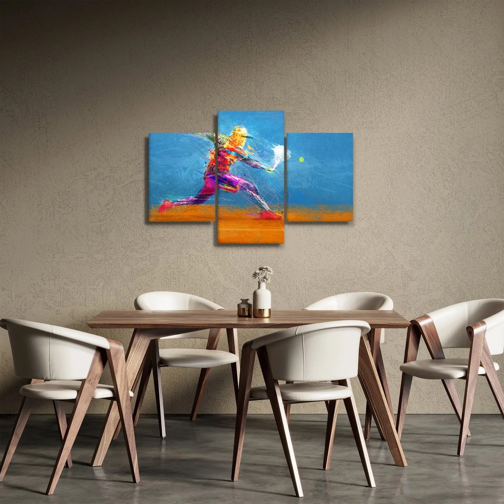 Tablou - Jucător de tenis pictat (90x60 cm)