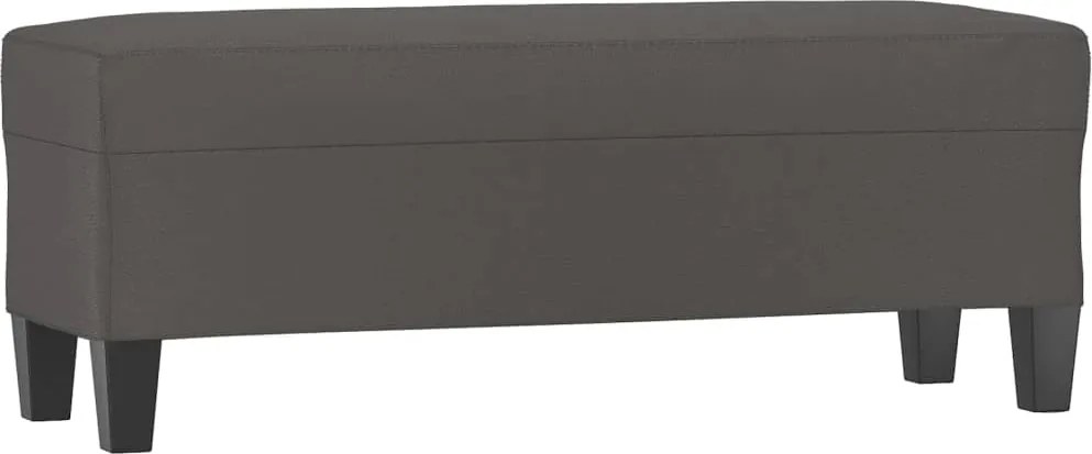 vidaXL Bancă, gri, 100x35x41 cm, piele ecologică