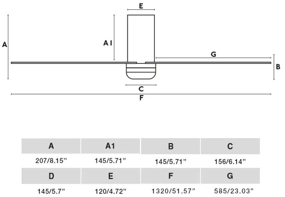 Ventilator de tavan FARO 33828WT PUNT TUB M alb d. 132 cm WT + telecomandă