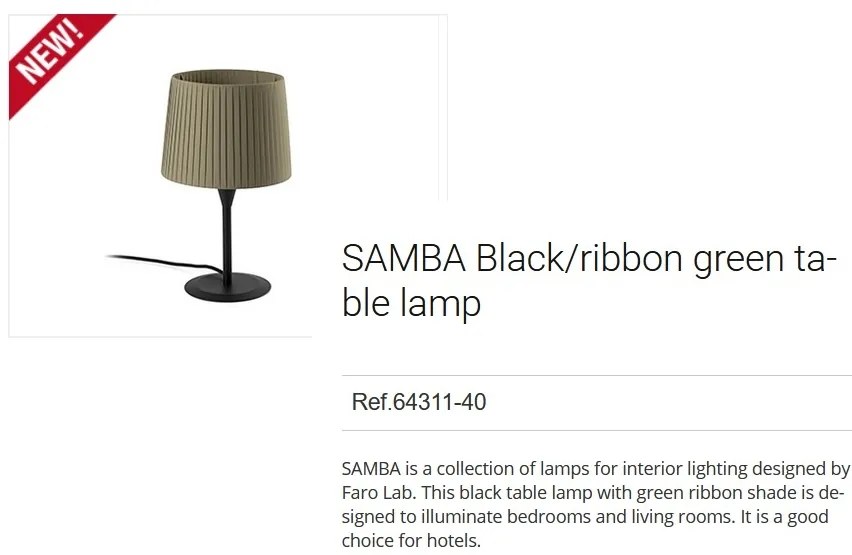 Veioza / Lampa de masa moderna design elegant SAMBA negru/galben 64311-40