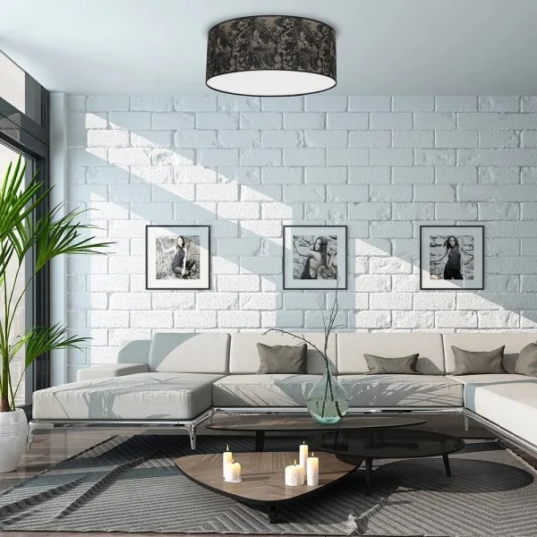 Plafonieră SATINO 2xE27/60W/230V neagră/aurie