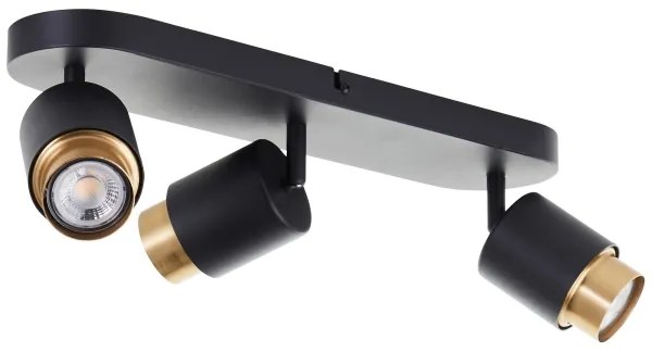 Brilliant - Spot LED COVELO 3xGU10/5W/230V, negru/auriu