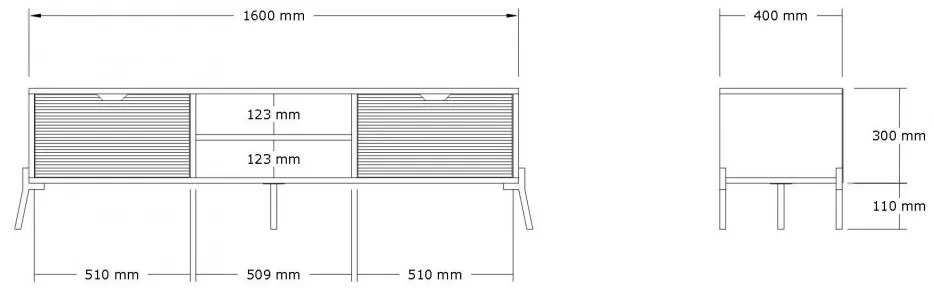 Comoda TV Nost - Sapphire Oak, Antracite