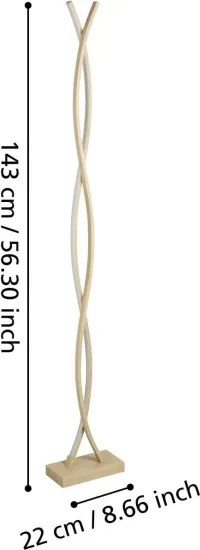 Eglo 901107 - Lampă de podea LASANA LED/36W/230V, aurie