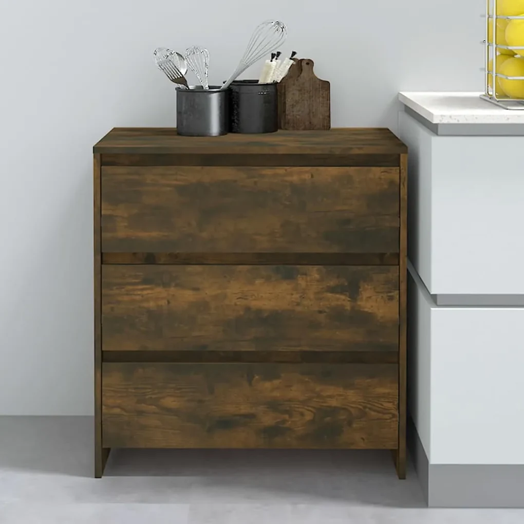 813005 vidaXL Servantă, stejar afumat, 70x41x75cm, lemn prelucrat