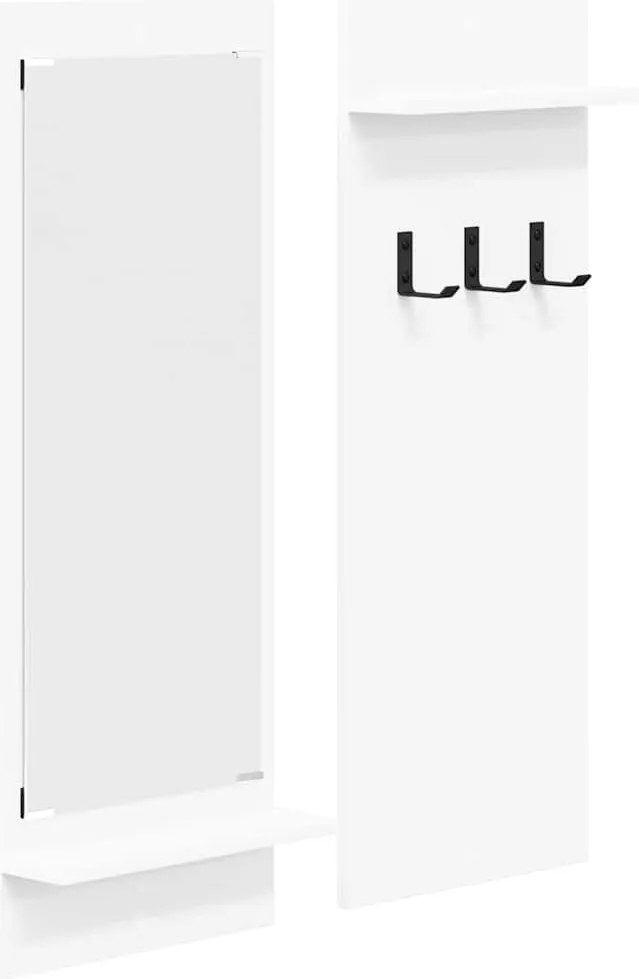 vidaXL Răcător de paltoane montat pe perete Alb 70 x 10 x 90 cm