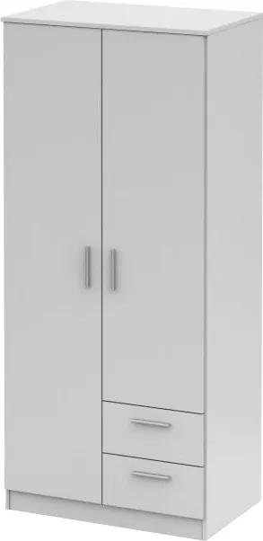 Dulap cu două uşi, alb, NOKO-SINGA 81