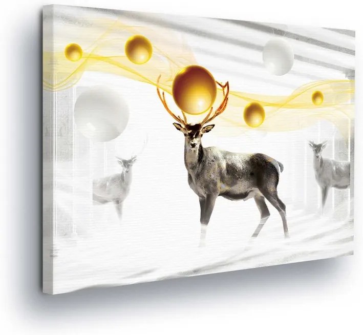 GLIX Tablou - Silver Deer 80x60 cm