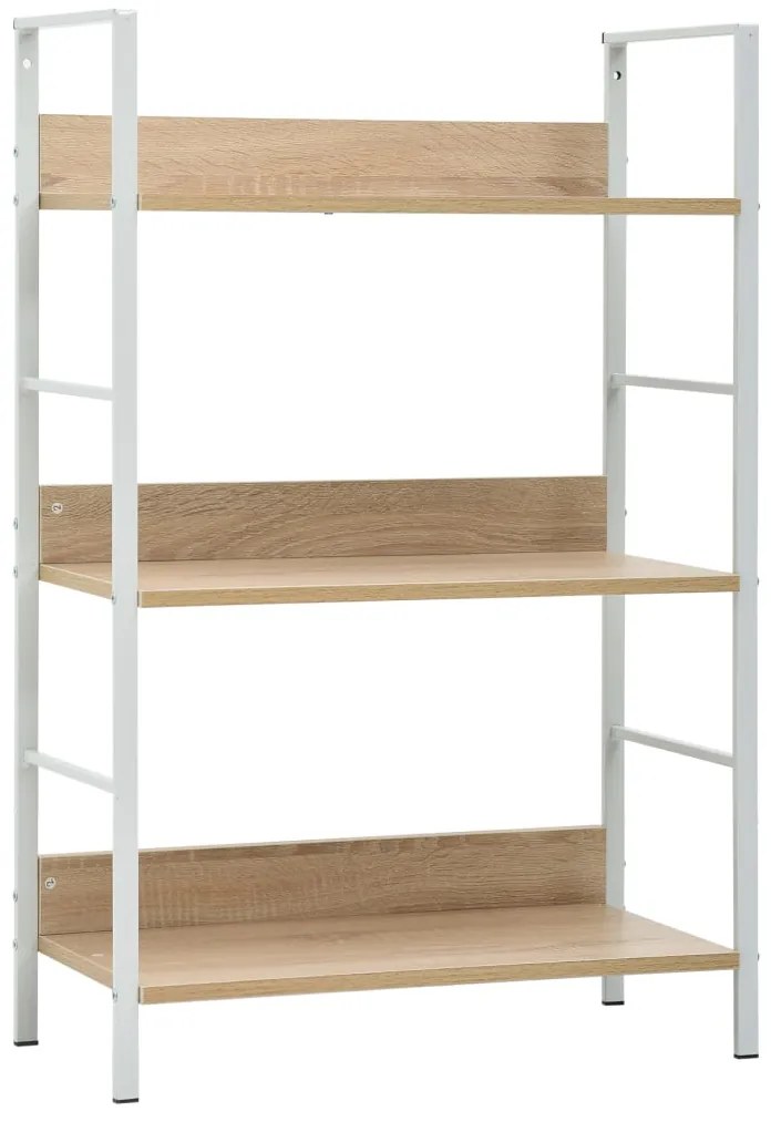 vidaXL Etajeră cărți 3 rafturi, stejar, 60x27,6x90,5 cm lemn prelucrat