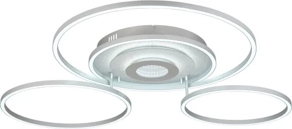 Globo 67824-60 -LED plafonieră reglabilă MILES 60W/230V 80,8x99,2 cm argintie+telecomandă