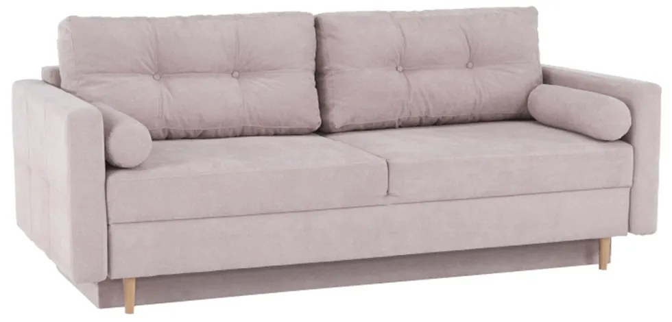 Canapea extensibilă, roz antic textil Queens, AURELIA