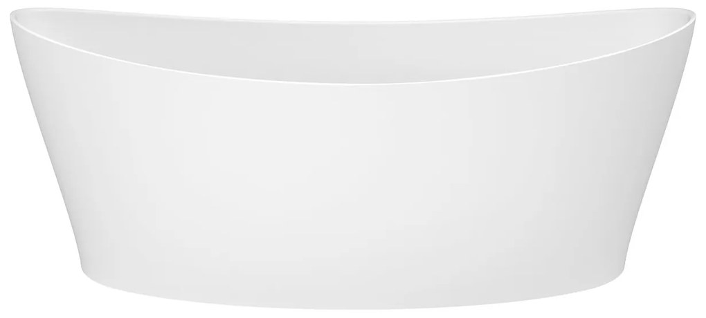 Cada baie freestanding ovala, compozit, 160 x 71 cm, Foglia Wave