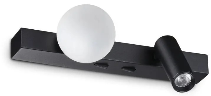 Aplica LED stil minimalist Ping pong ap negru
