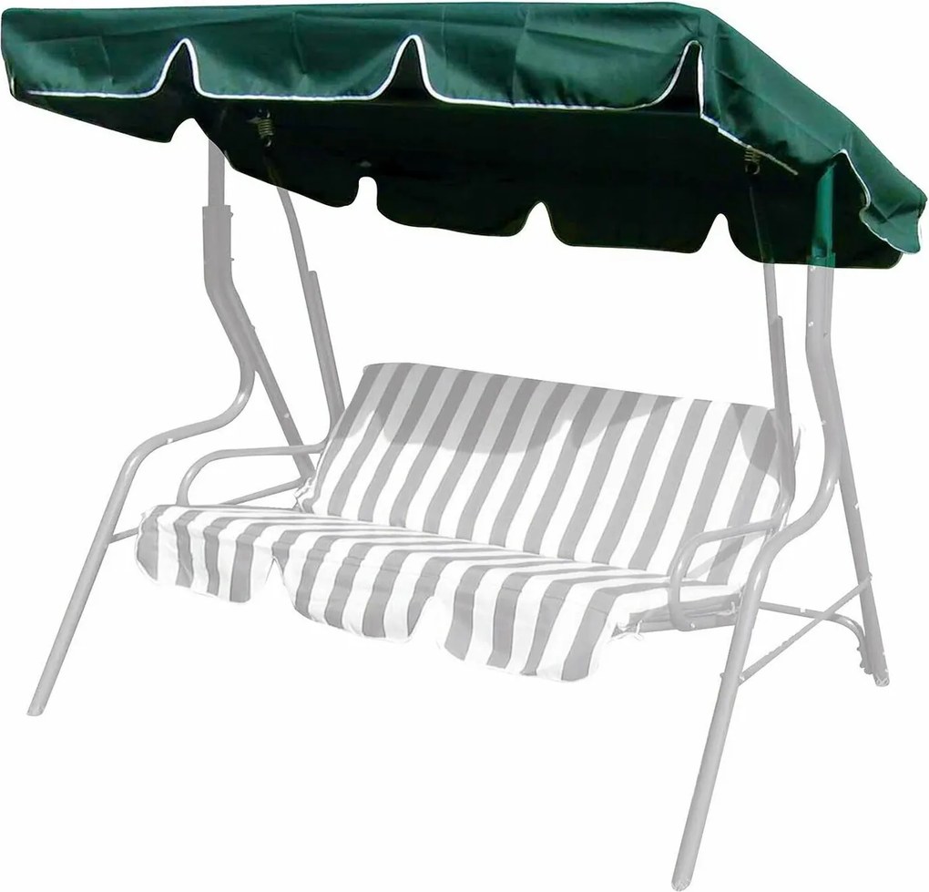 Copertină pentru balansoar Happy Green Stripy