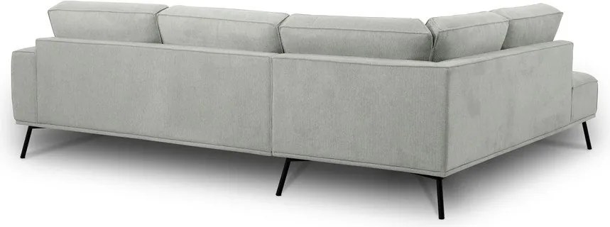 Colțar gri deschis cu tapițerie din chenille (cu colț pe partea stângă/în formă de ”L”) Amsterdam – Scandic