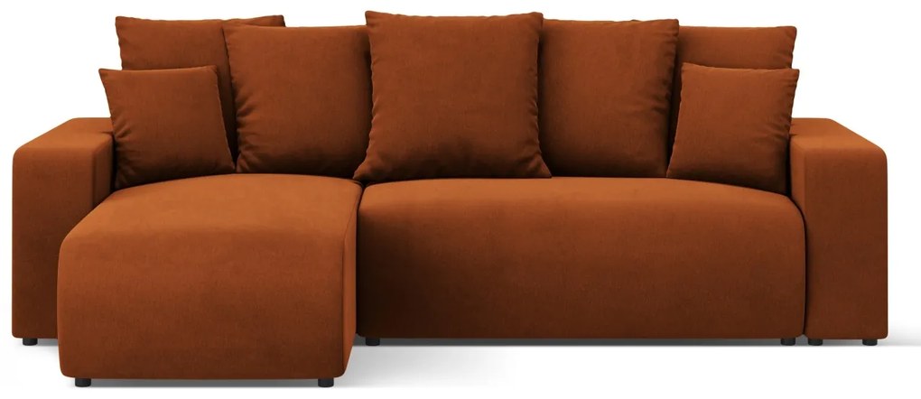 Coltar extensibil Jini cu 4 locuri, colt reversibil si tapiterie din catifea