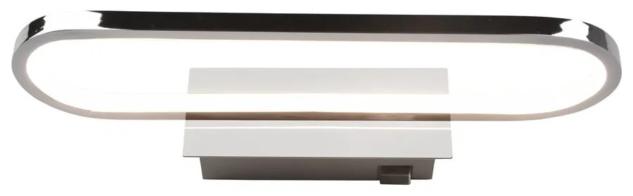 Aplică de perete argintiu-lucios LED (lungime 40 cm) Gianni – Trio