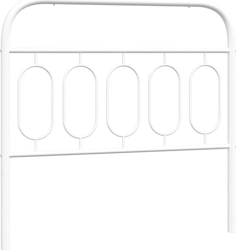 vidaXL Tăblie de pat de schimb metalică, alb, 107 cm