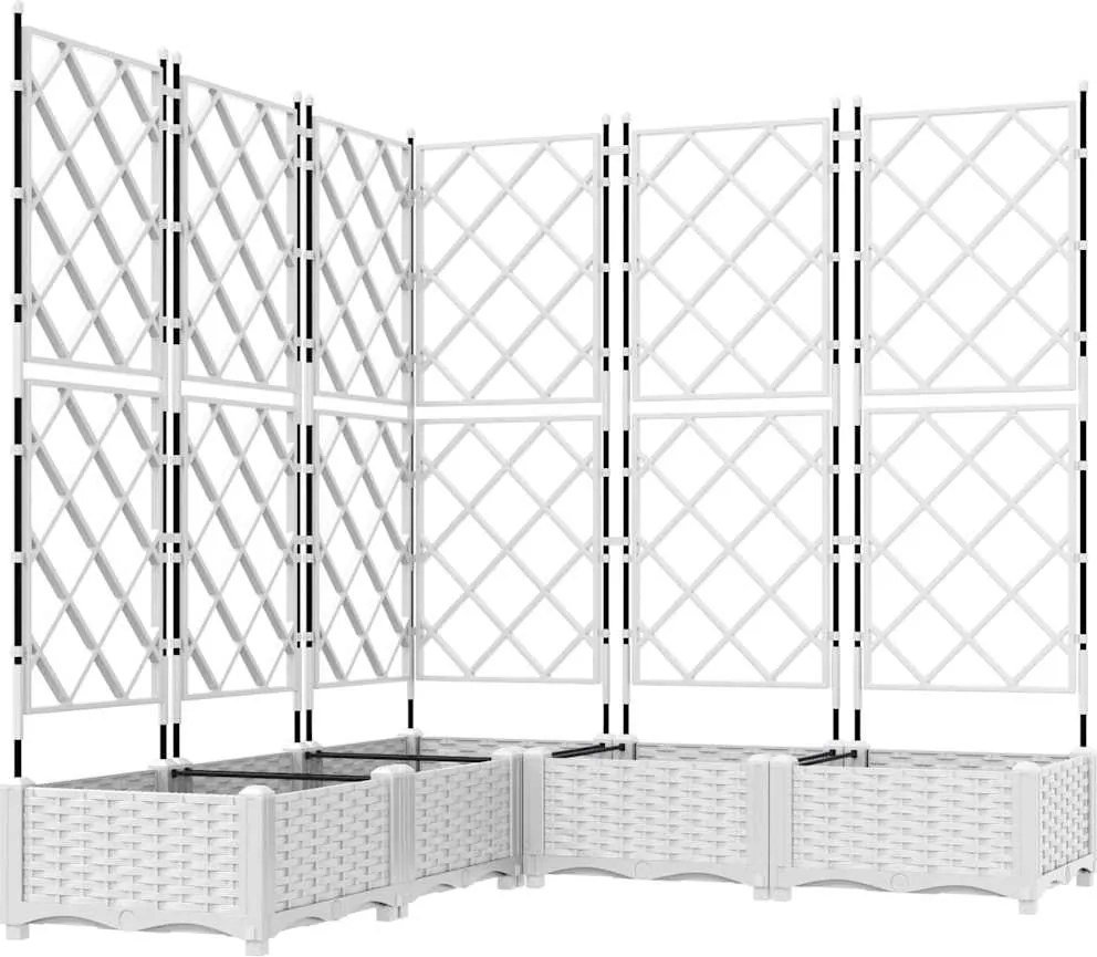 vidaXL Vază pentru Grădină 5 pcs Alb 120 x 120 x 125,5 cm Oțel