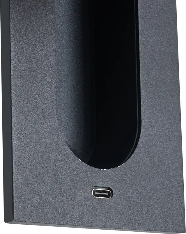 Set de 2 Aplice Moderne Negre Incl. LED și Port USB-C - Hilton