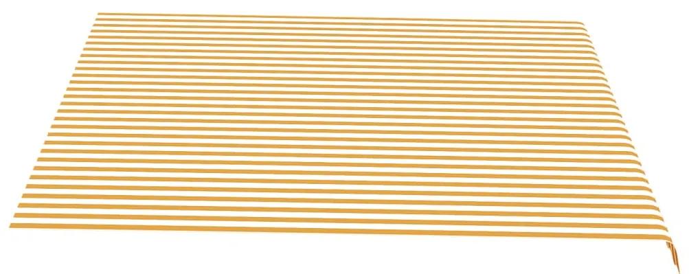 Panza de rezerva copertina, galben si alb, 4x3,5 m Galben si alb, 400 x 350 cm