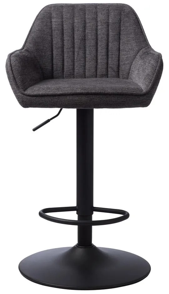 Scaun de bar gri închis cu înălțime ajustabilă Nolan – Unique Furniture
