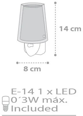 Dalber D-81215L - Lampa de veghe LED STARS 1xE14/0,5W/230V
