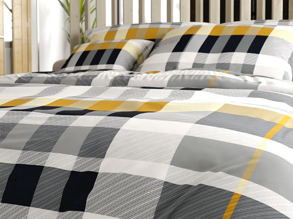 Lenjerie de pat din microfibra GREY LINE gri Dimensiune lenjerie de pat: 70 x 90 cm | 140 x 200 cm