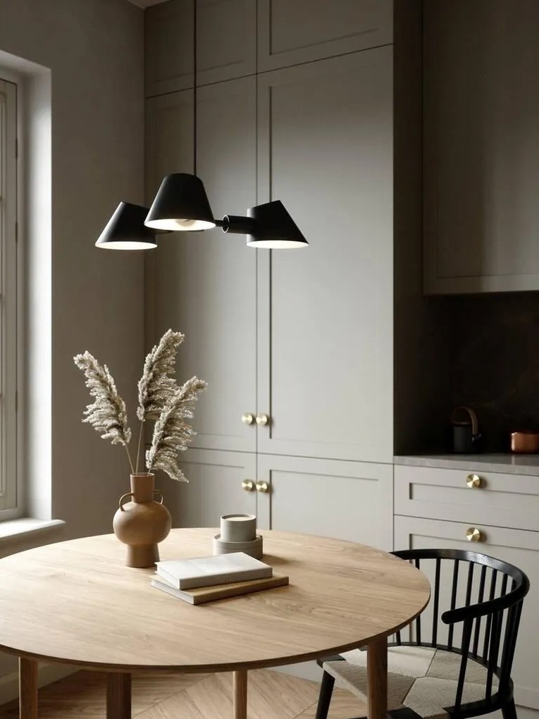 Lustra cu 3 brate design modern STAY negru 2120703003 NL