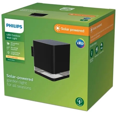 Philips VIRONA LED 1,8W 3,7V 2700K IP44 lampă solară de perete