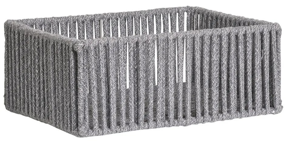 Coșuri Arese, bumbac/metal, gri, 3 buc