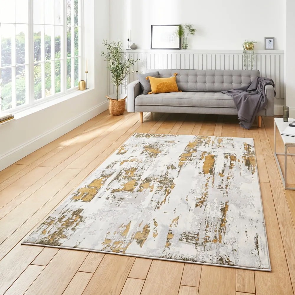 Covor gri deschis/auriu 200x290 cm Apollo – Think Rugs